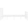 Metal bed frame with headboard and white footboard 140x200 cm by , Beds and slatted bases - Ref: Foro24-355433, Price: 91,13 ...