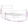Estructura cama metal con cabecero y estribo blanco 90x200 cm de , Camas y somieres - Ref: Foro24-355425, Precio: 71,38 €, De...