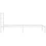 Estructura de cama de metal con cabecero blanco 107x203 cm de , Camas y somieres - Ref: Foro24-355410, Precio: 66,90 €, Descu...