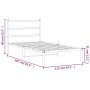 Estructura de cama de metal con cabecero blanco 107x203 cm de , Camas y somieres - Ref: Foro24-355410, Precio: 66,90 €, Descu...