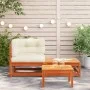 Sofá de jardín de equina con cojines y reposapiés de , Sofás modulares de exterior - Ref: Foro24-838114, Precio: 136,22 €, De...