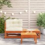 Sofá de jardín de equina con cojines y reposapiés de , Sofás modulares de exterior - Ref: Foro24-838114, Precio: 137,44 €, De...