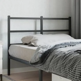 Black metal headboard 120 cm by , Headboards and footboards - Ref: Foro24-355396, Price: 25,24 €, Discount: %