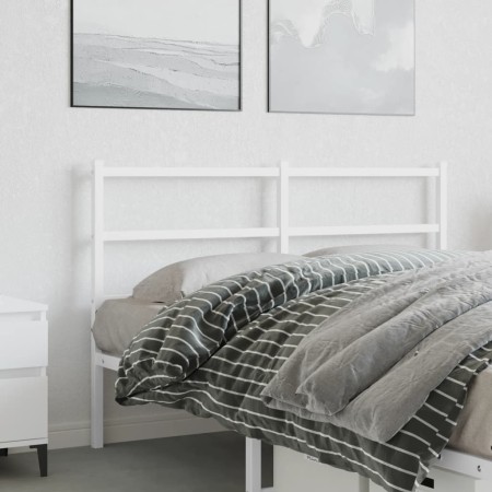 Cabecero de metal blanco 135 cm de , Cabeceros y pies de cama - Ref: Foro24-355446, Precio: 30,46 €, Descuento: %