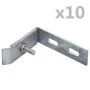 Conector de esquina para pared 10 sets plateado by vidaXL, Accessories for gates and fences - Ref: Foro24-144503, Price: 29,1...