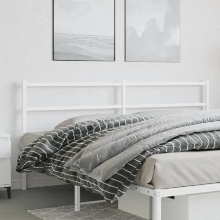 White metal headboard 200 cm by , Headboards and footboards - Ref: Foro24-355452, Price: 31,77 €, Discount: %