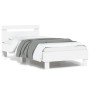 Estructura de cama con cabecero y luces LED blanco 90x190 cm de , Camas y somieres - Ref: Foro24-838743, Precio: 97,72 €, Des...