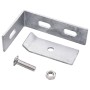Conector de esquina para pared 10 sets plateado de vidaXL, Accesorios para rejas y vallas - Ref: Foro24-144503, Precio: 27,89...