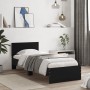 Estructura de cama con cabecero y luces LED negro 90x200 cm de , Camas y somieres - Ref: Foro24-838807, Precio: 119,45 €, Des...