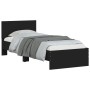 Estructura de cama con cabecero y luces LED negro 90x200 cm de , Camas y somieres - Ref: Foro24-838807, Precio: 119,45 €, Des...