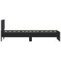 Estructura de cama con cabecero y luces LED negro 90x200 cm de , Camas y somieres - Ref: Foro24-838807, Precio: 119,45 €, Des...