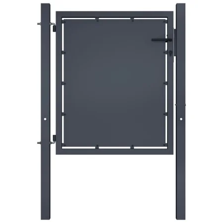 Anthrazitgraues Gartenzauntor aus Stahl 100x75 cm von vidaXL, Gartentore - Ref: Foro24-144517, Preis: 196,64 €, Rabatt: %