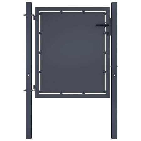 Puerta de valla para jardín acero gris antracita 100x75 cm de vidaXL, Puertas de jardín - Ref: Foro24-144517, Precio: 201,39 ...