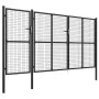 Anthrazitgraues Gartentor aus Stahl 400x150 cm von vidaXL, Gartentore - Ref: Foro24-144331, Preis: 533,50 €, Rabatt: %