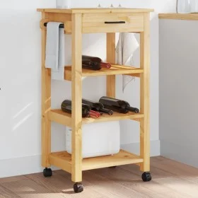 MONZA kitchen cart solid pine wood 48x40x90 cm by , Kitchen and dining carts - Ref: Foro24-376079, Price: 100,54 €, Discount: %