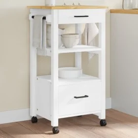 Carrito de cocina MONZA madera maciza de pino 48x40x90 cm de , Carros de cocina y comedor - Ref: Foro24-376087, Precio: 123,4...
