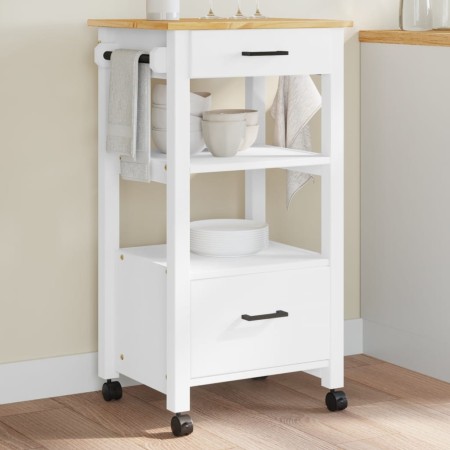 Carrito de cocina MONZA madera maciza de pino 48x40x90 cm de , Carros de cocina y comedor - Ref: Foro24-376087, Precio: 125,8...