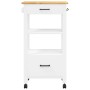 Carrito de cocina MONZA madera maciza de pino 48x40x90 cm de , Carros de cocina y comedor - Ref: Foro24-376087, Precio: 125,8...