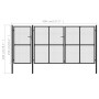 Puerta de jardín de acero gris antracita 400x150 cm de vidaXL, Puertas de jardín - Ref: Foro24-144331, Precio: 543,05 €, Desc...