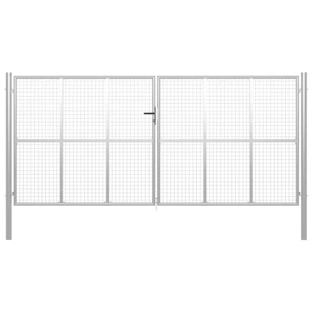 Gartentor aus verzinktem Stahl silber 415x225 cm von vidaXL, Gartentore - Ref: Foro24-144302, Preis: 696,78 €, Rabatt: %