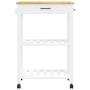 Carrito de cocina MONZA madera maciza de pino 60x40x90 cm de , Carros de cocina y comedor - Ref: Foro24-376093, Precio: 101,7...