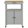 Carrito de cocina MONZA madera maciza de pino 60x40x90 cm de , Carros de cocina y comedor - Ref: Foro24-376098, Precio: 151,4...
