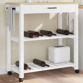 Carrito de cocina MONZA madera maciza de pino 84x40x90 cm de , Carros de cocina y comedor - Ref: Foro24-376102, Precio: 99,75...