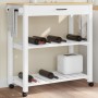 Carrito de cocina MONZA madera maciza de pino 84x40x90 cm de , Carros de cocina y comedor - Ref: Foro24-376102, Precio: 101,3...