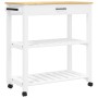 Carrito de cocina MONZA madera maciza de pino 84x40x90 cm de , Carros de cocina y comedor - Ref: Foro24-376102, Precio: 101,3...
