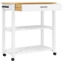 Carrito de cocina MONZA madera maciza de pino 84x40x90 cm de , Carros de cocina y comedor - Ref: Foro24-376102, Precio: 101,3...