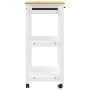 Carrito de cocina MONZA madera maciza de pino 84x40x90 cm de , Carros de cocina y comedor - Ref: Foro24-376102, Precio: 101,3...