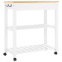 Carrito de cocina MONZA madera maciza de pino 84x40x90 cm de , Carros de cocina y comedor - Ref: Foro24-376102, Precio: 101,3...