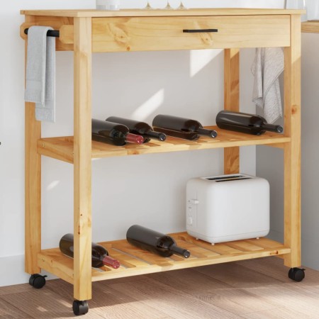 Carrito de cocina MONZA madera maciza de pino 84x40x90 cm de , Carros de cocina y comedor - Ref: Foro24-376100, Precio: 115,3...