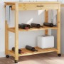 Carrito de cocina MONZA madera maciza de pino 84x40x90 cm de , Carros de cocina y comedor - Ref: Foro24-376100, Precio: 115,3...