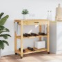Carrito de cocina MONZA madera maciza de pino 84x40x90 cm de , Carros de cocina y comedor - Ref: Foro24-376100, Precio: 115,3...