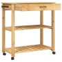 Carrito de cocina MONZA madera maciza de pino 84x40x90 cm de , Carros de cocina y comedor - Ref: Foro24-376100, Precio: 115,3...
