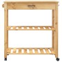 Carrito de cocina MONZA madera maciza de pino 84x40x90 cm de , Carros de cocina y comedor - Ref: Foro24-376100, Precio: 115,3...