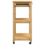 Carrito de cocina MONZA madera maciza de pino 84x40x90 cm de , Carros de cocina y comedor - Ref: Foro24-376100, Precio: 115,3...