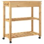 Carrito de cocina MONZA madera maciza de pino 84x40x90 cm de , Carros de cocina y comedor - Ref: Foro24-376100, Precio: 115,3...