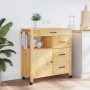 Carrito de cocina MONZA madera maciza de pino 84x40x90 cm de , Carros de cocina y comedor - Ref: Foro24-376109, Precio: 192,0...
