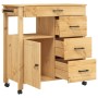 Carrito de cocina MONZA madera maciza de pino 84x40x90 cm de , Carros de cocina y comedor - Ref: Foro24-376109, Precio: 192,0...