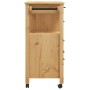 Carrito de cocina MONZA madera maciza de pino 84x40x90 cm de , Carros de cocina y comedor - Ref: Foro24-376109, Precio: 192,0...