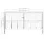 Gartentor aus verzinktem Stahl silber 415x225 cm von vidaXL, Gartentore - Ref: Foro24-144302, Preis: 696,78 €, Rabatt: %