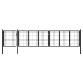 Anthrazitgraues Gartentor aus Stahl 500x75 cm von vidaXL, Gartentore - Ref: Foro24-144334, Preis: 384,21 €, Rabatt: %