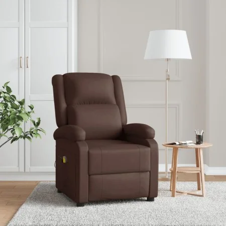 Sillón de masaje cuero sintético marrón de , Sillones de masaje eléctricos - Ref: Foro24-348463, Precio: 206,70 €, Descuento: %