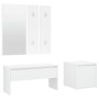 Juego de muebles de recibidor madera contrachapada blanco de , Armarios roperos - Ref: Foro24-3082044, Precio: 110,16 €, Desc...