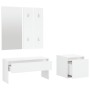 Juego de muebles de recibidor madera contrachapada blanco de , Armarios roperos - Ref: Foro24-3082044, Precio: 110,16 €, Desc...