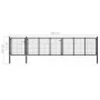 Anthrazitgraues Gartentor aus Stahl 500x75 cm von vidaXL, Gartentore - Ref: Foro24-144334, Preis: 384,21 €, Rabatt: %
