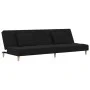 Sofá cama de 2 plazas con dos almohadas tela negro de , Sofás - Ref: Foro24-375794, Precio: 249,08 €, Descuento: %