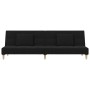 Sofá cama de 2 plazas con dos almohadas tela negro de , Sofás - Ref: Foro24-375794, Precio: 254,98 €, Descuento: %